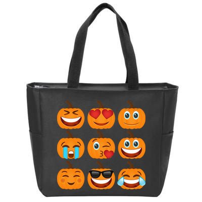 Pumpkin Emojis  Zip Tote Bag