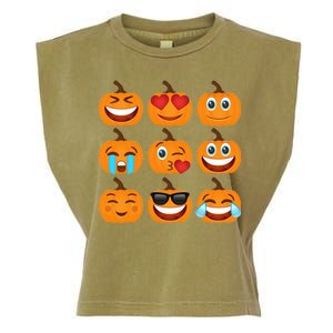 Pumpkin Emojis  Garment-Dyed Women's Muscle Tee