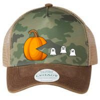 Pumpkin Ghosts Retro Pic Elated Legacy Tie Dye Trucker Hat