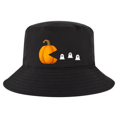 Pumpkin Ghosts Retro Pic Elated Cool Comfort Performance Bucket Hat