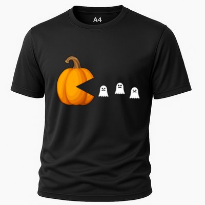 Pumpkin Ghosts Retro Pic Elated Performance Shirt