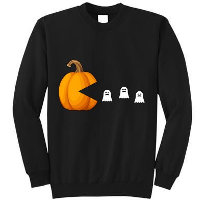 Pumpkin Ghosts Retro Pic Elated Sweatshirt