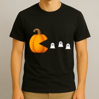 Pumpkin Ghosts Retro Pic Elated T-Shirt