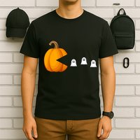 Pumpkin Ghosts Retro Pic Elated T-Shirt