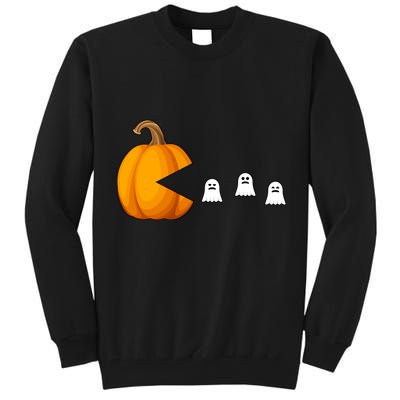 Pumpkin Ghosts Retro Pic Elated Tall Sweatshirt