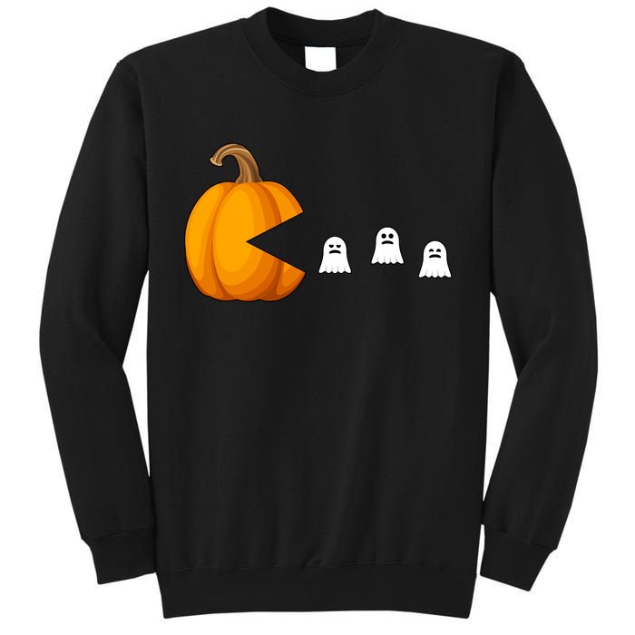 Pumpkin Ghosts Retro Pic Elated Tall Sweatshirt