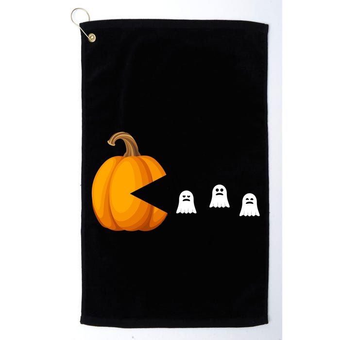 Pumpkin Ghosts Retro Pic Elated Golf Towel