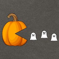 Pumpkin Ghosts Retro Pic Elated Cotton Canvas Backpack