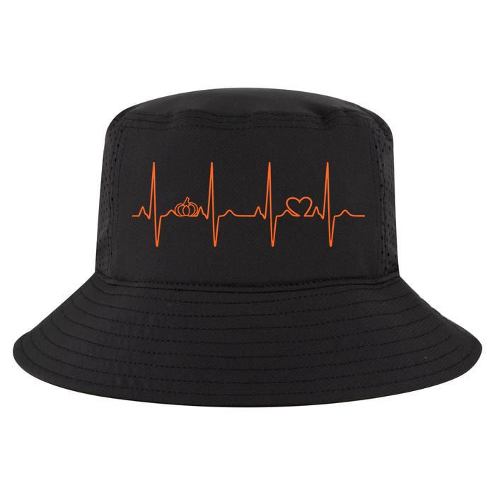 Pumpkin Halloween Heartbeat Pulse Cool Comfort Performance Bucket Hat