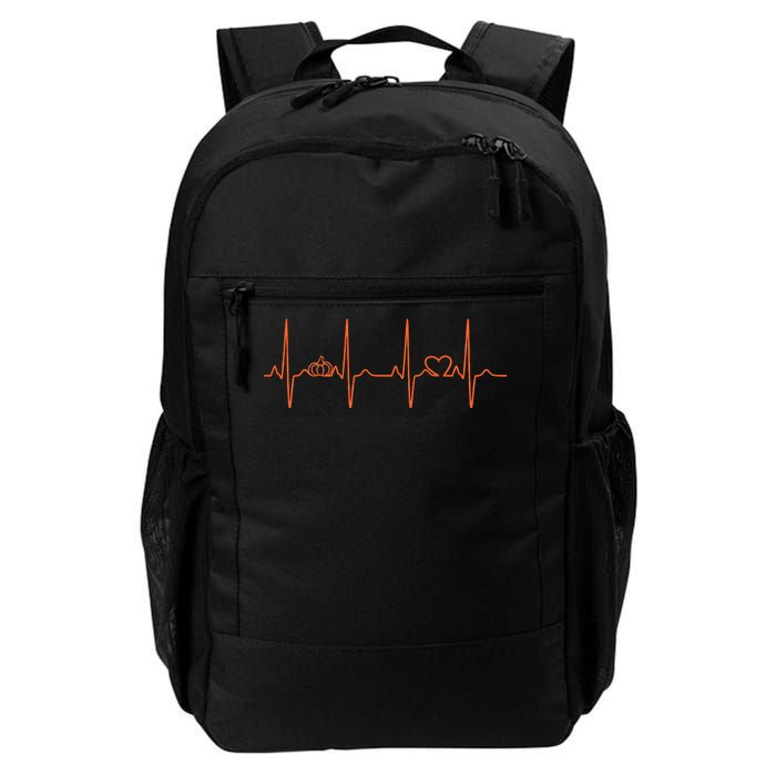 Pumpkin Halloween Heartbeat Pulse Daily Commute Backpack