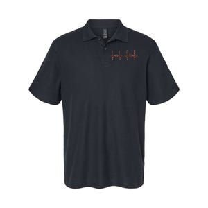 Pumpkin Halloween Heartbeat Pulse Softstyle Adult Sport Polo