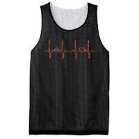 Pumpkin Halloween Heartbeat Pulse Mesh Reversible Basketball Jersey Tank