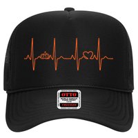 Pumpkin Halloween Heartbeat Pulse Trucker Hat