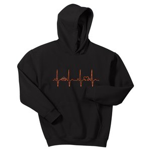 Pumpkin Halloween Heartbeat Pulse Kids Hoodie