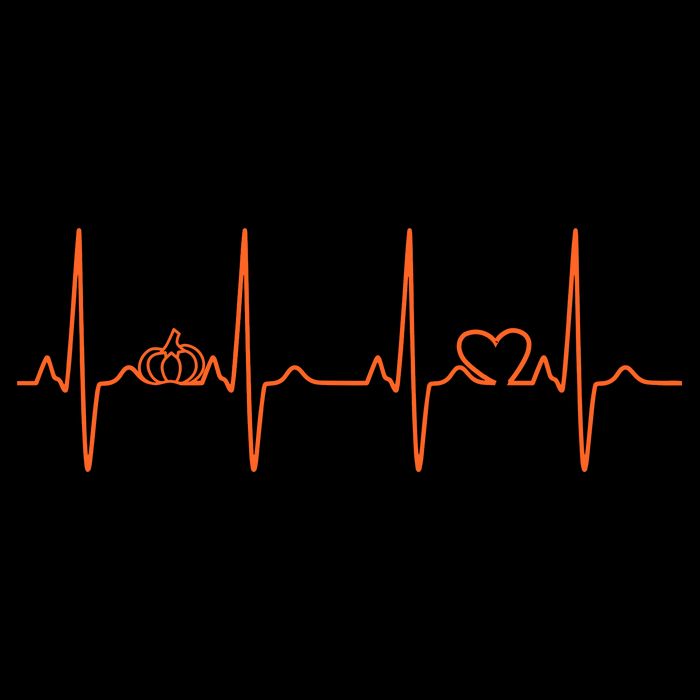 Pumpkin Halloween Heartbeat Pulse Kids T-Shirt