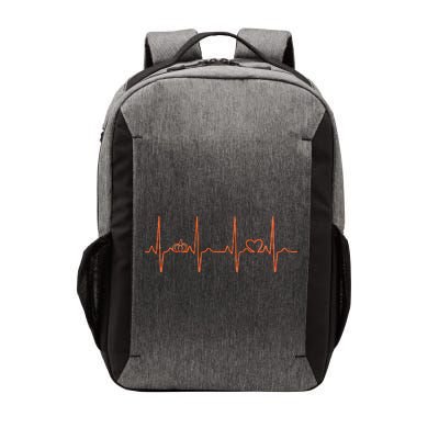 Pumpkin Halloween Heartbeat Pulse Vector Backpack