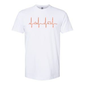 Pumpkin Halloween Heartbeat Pulse Softstyle CVC T-Shirt