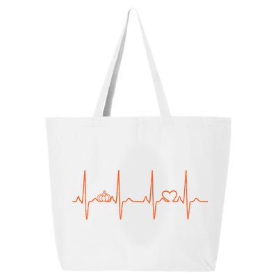 Pumpkin Halloween Heartbeat Pulse 25L Jumbo Tote