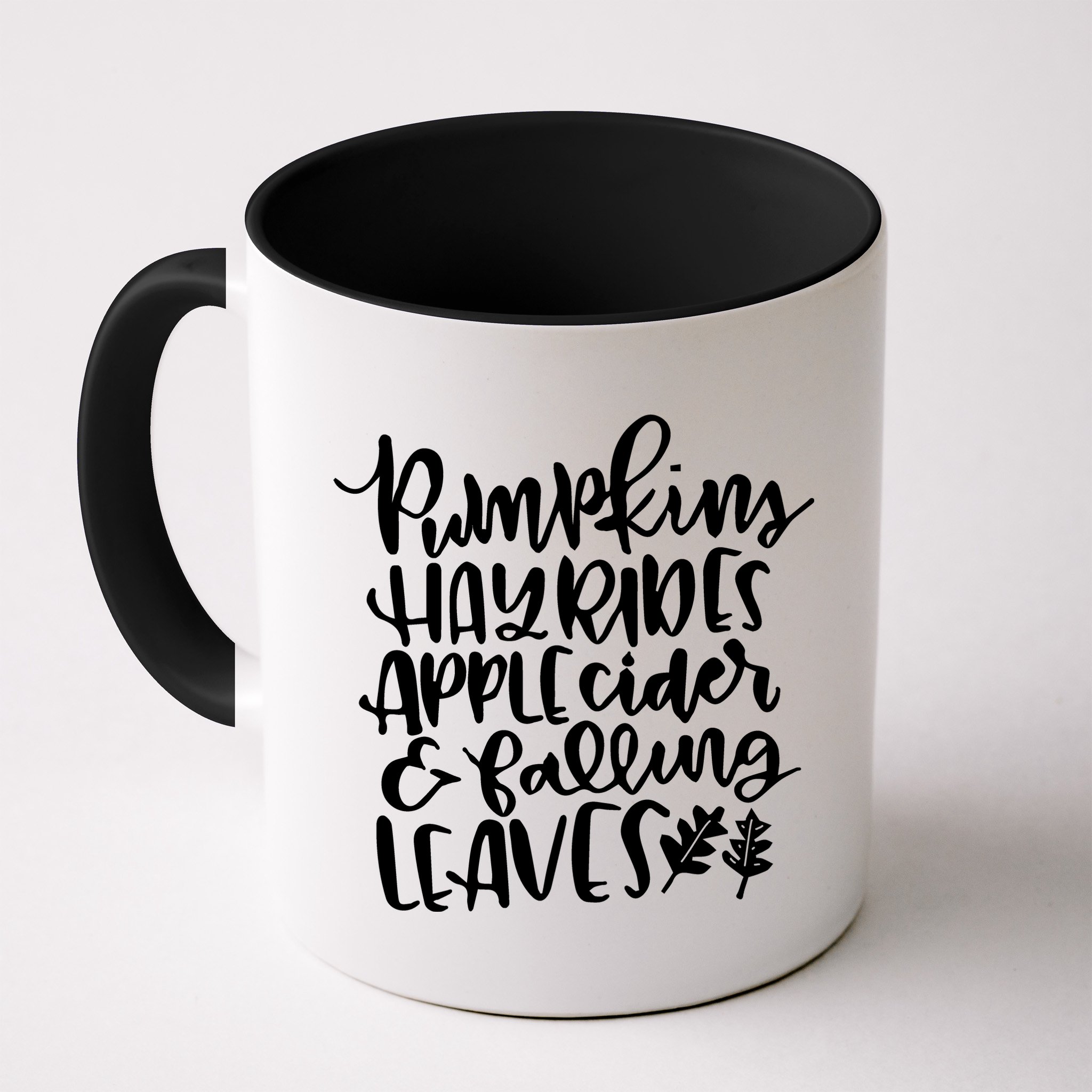 Pumpkin Hayrides Apple cider Falling Leaves Mug