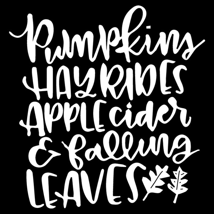 Pumpkin Hayrides Apple cider Falling Leaves Drawstring Bag