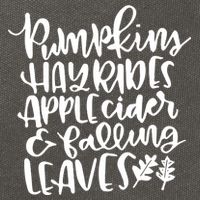 Pumpkin Hayrides Apple cider Falling Leaves Cotton Canvas Backpack