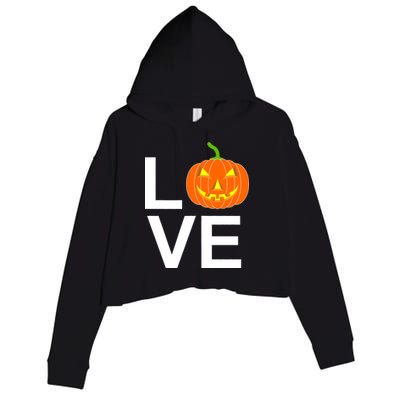 Pumpkin Love Halloween Crop Fleece Hoodie