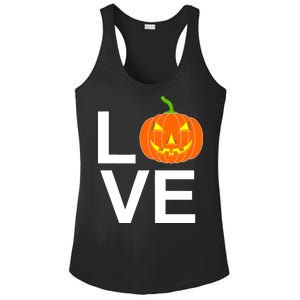 Pumpkin Love Halloween Ladies PosiCharge Competitor Racerback Tank