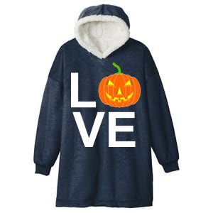 Pumpkin Love Halloween Hooded Wearable Blanket