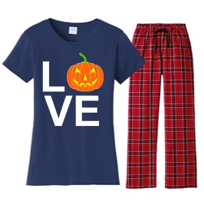 Pumpkin Love Halloween Women's Flannel Pajama Set