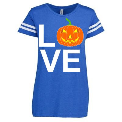 Pumpkin Love Halloween Enza Ladies Jersey Football T-Shirt