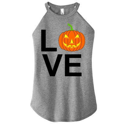 Pumpkin Love Halloween Women’s Perfect Tri Rocker Tank