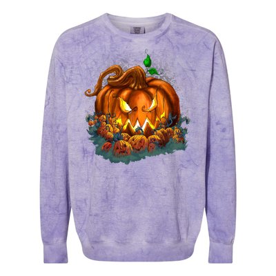 Pumpkin Patch Halloween Colorblast Crewneck Sweatshirt