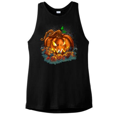 Pumpkin Patch Halloween Ladies PosiCharge Tri-Blend Wicking Tank