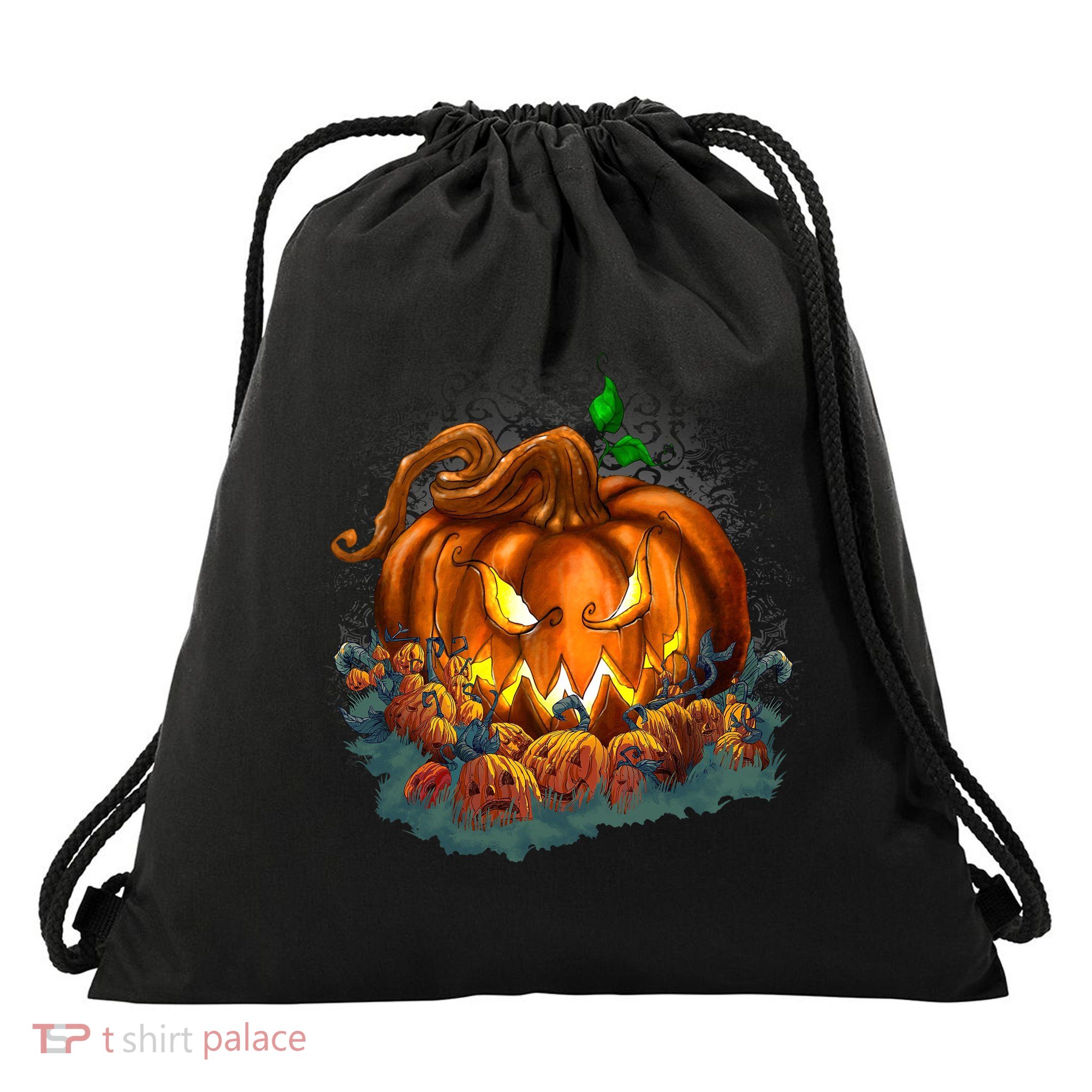 Pumpkin Patch Halloween Drawstring Bag