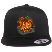 Pumpkin Patch Halloween Flat Bill Trucker Hat