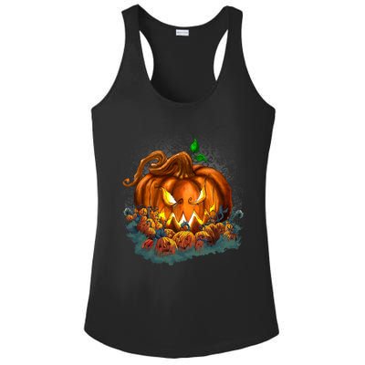 Pumpkin Patch Halloween Ladies PosiCharge Competitor Racerback Tank