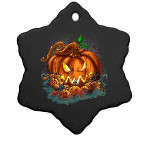 Pumpkin Patch Halloween Ceramic Star Ornament