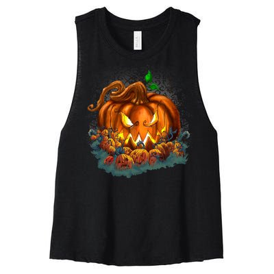 Pumpkin Patch Halloween Women's Racerback Cropped Tank