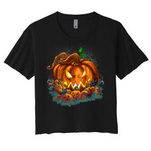 Pumpkin Patch Halloween Women's Crop Top Tee