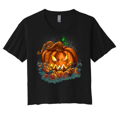 Pumpkin Patch Halloween Women's Crop Top Tee