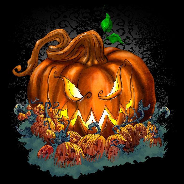 Pumpkin Patch Halloween Women's V-Neck T-Shirt