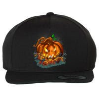 Pumpkin Patch Halloween Wool Snapback Cap