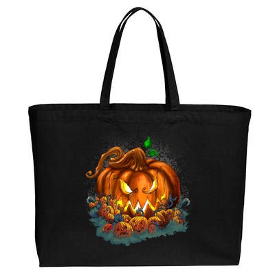 Pumpkin Patch Halloween Cotton Canvas Jumbo Tote