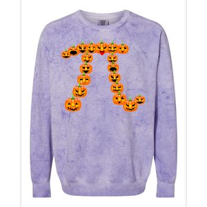 Pumpkin Pi Emoji's Halloween Math 3.14 Colorblast Crewneck Sweatshirt