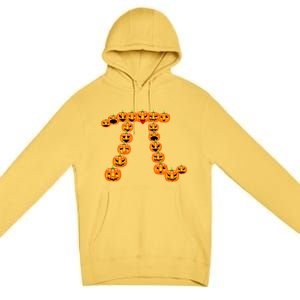 Pumpkin Pi Emoji's Halloween Math 3.14 Premium Pullover Hoodie