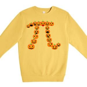 Pumpkin Pi Emoji's Halloween Math 3.14 Premium Crewneck Sweatshirt