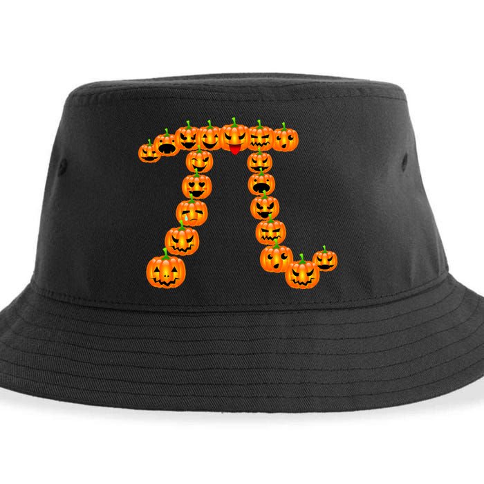 Pumpkin Pi Emoji's Halloween Math 3.14 Sustainable Bucket Hat