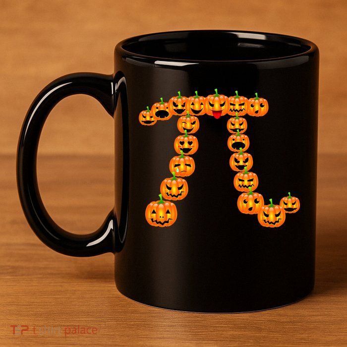Pumpkin Pi Emoji's Halloween Math 3.14 11oz C Handle Ceramic Mug