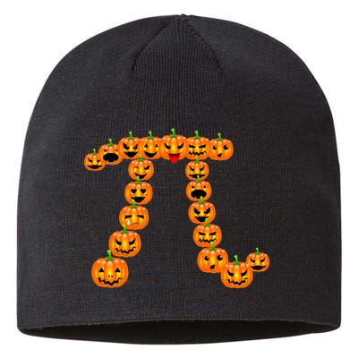 Pumpkin Pi Emoji's Halloween Math 3.14 Sustainable Beanie