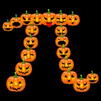 Pumpkin Pi Emoji's Halloween Math 3.14 Magnet